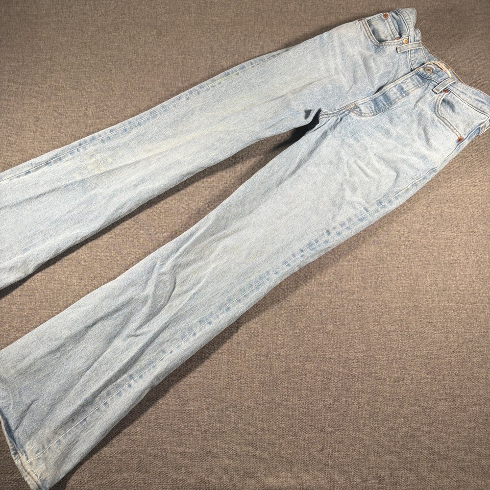 Levi's Ribcage Flare Jeans Womens 26 Light Blue High Rise Denim‎ 72693-0011